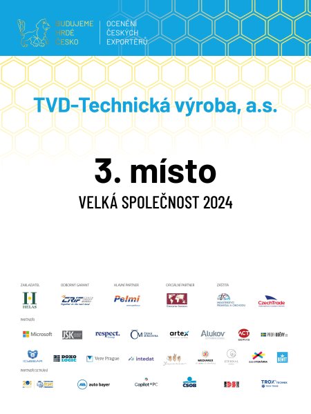 3. MÍSTO - ČESKÝ EXPORTÉR 2024