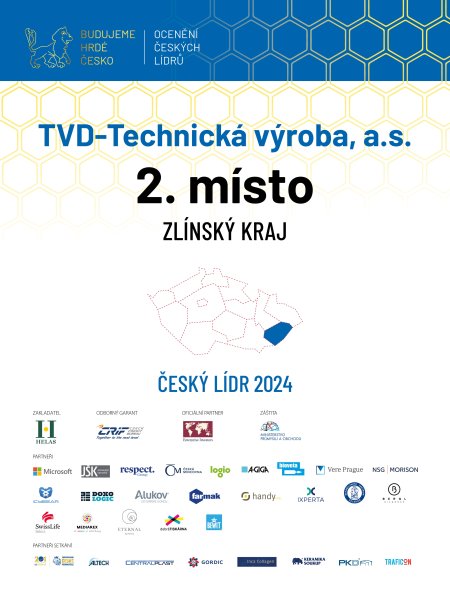 2. MÍSTO - ZLÍNSKÝ KRAJ ČESKÝ LÍDR 2024