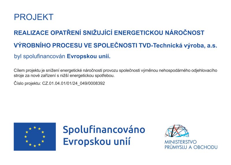 Snížení energetické náročnosti výroby v TVD